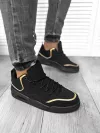 Adidasi barbati casual, negru cu auriu 5919